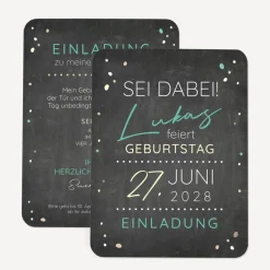 Einladung Geburtstag runde Ecken