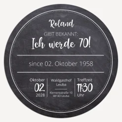 Einladung 70. Geburtstag