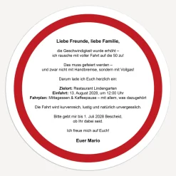 Einladung 50. Geburtstag