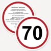 Einladung 70. Geburtstag "Verkehrsschild"