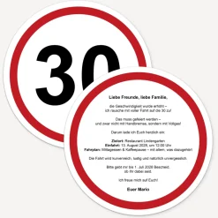 Einladung 30. Geburtstag
