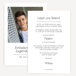 Einladung Jugendweihe