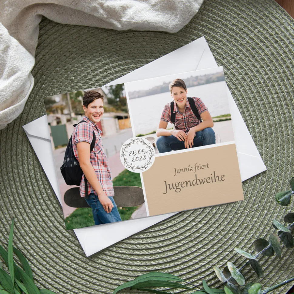 Einladung Jugendweihe "Vintage Dreams"