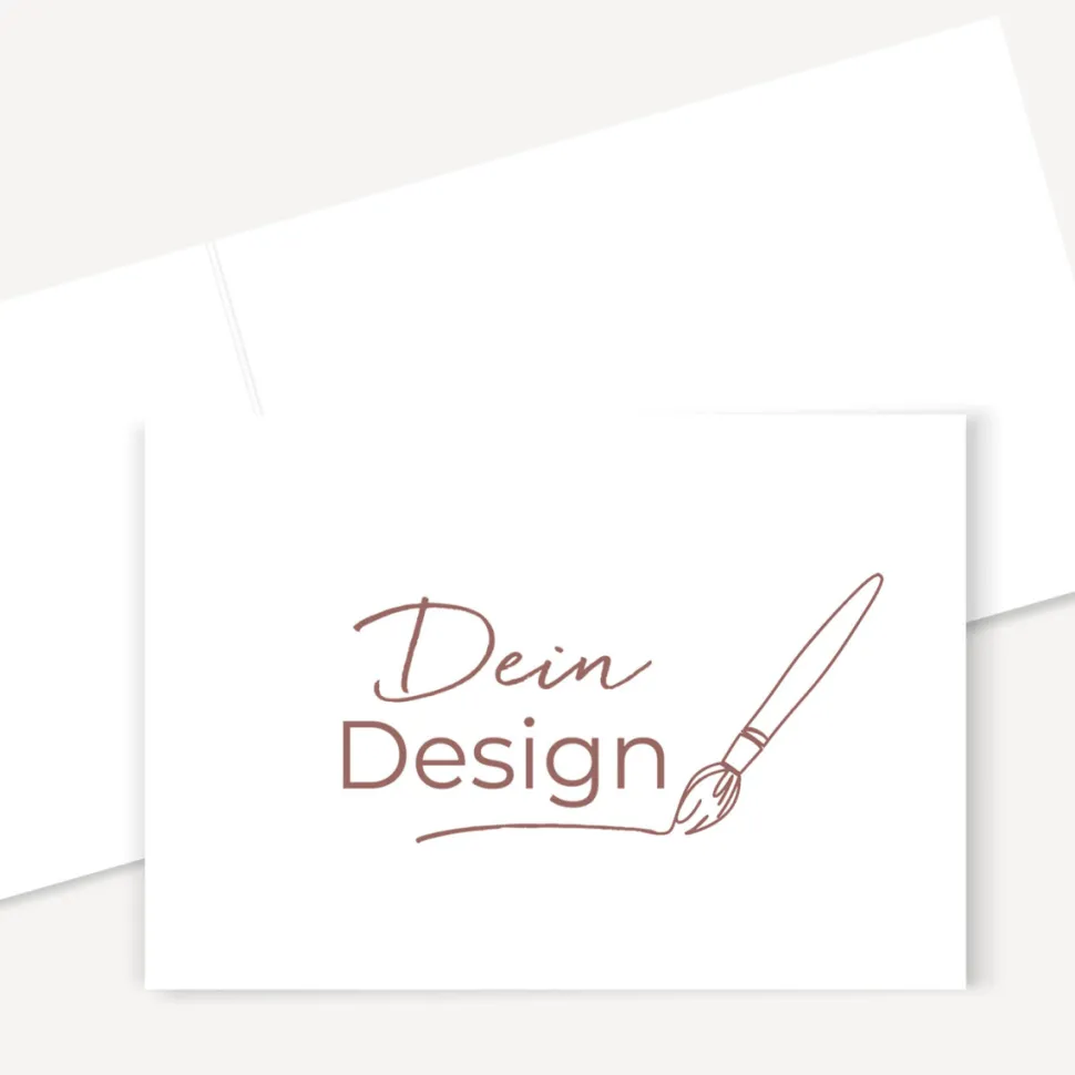 Einladung Klappkarte quer mit eigenem Design