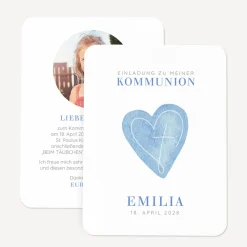 Einladung Kommunion runde Ecken