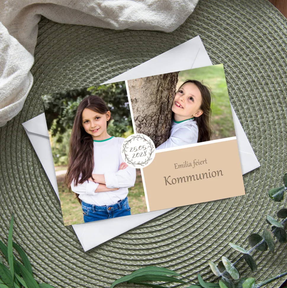 Einladung Kommunion "Vintage Dreams"