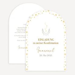 Einladung Konfirmation Bogenkarte