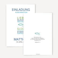 Einladung Konfirmation Junge