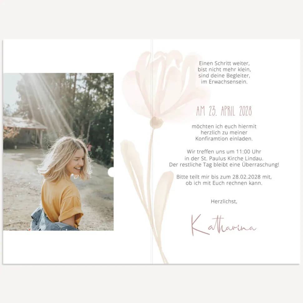 Einladung Konfirmation "Natur"