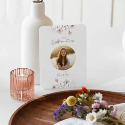Einladung Konfirmation runde Ecken "Wild Flowers"