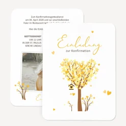 Einladung Konfirmation runde Ecken
