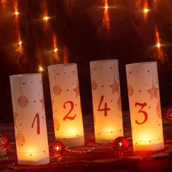 4er Set Adventswindlichter
