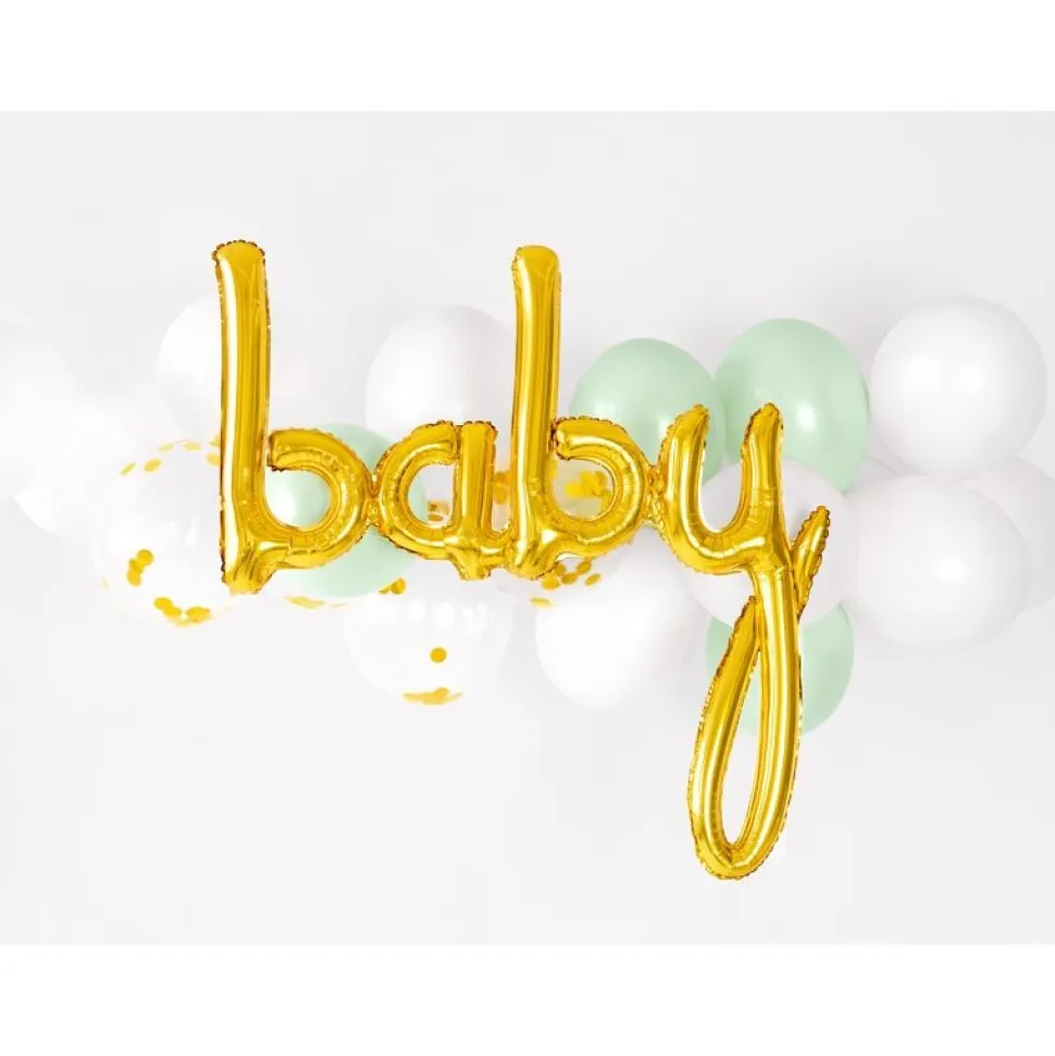 Folienballon "baby" gold 73,5 x 75,5 cm