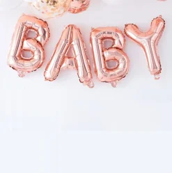 Folienballon "BABY" roségold