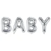 Folienballon "BABY" silber