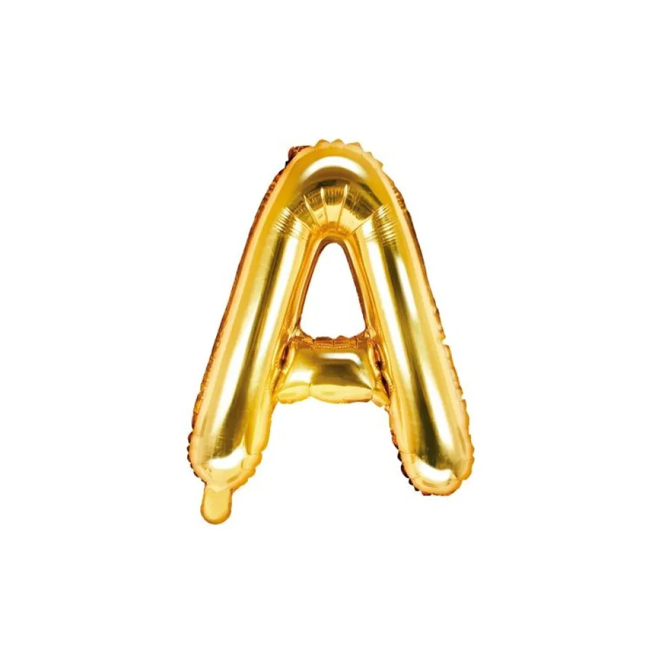 Folienballon Buchstabe "A" gold 35 cm