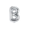 Folienballon Buchstabe "B" silber 35 cm