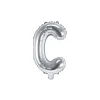 Folienballon Buchstabe "C" silber 35 cm