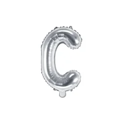 Folienballon Buchstabe "C" silber 35 cm