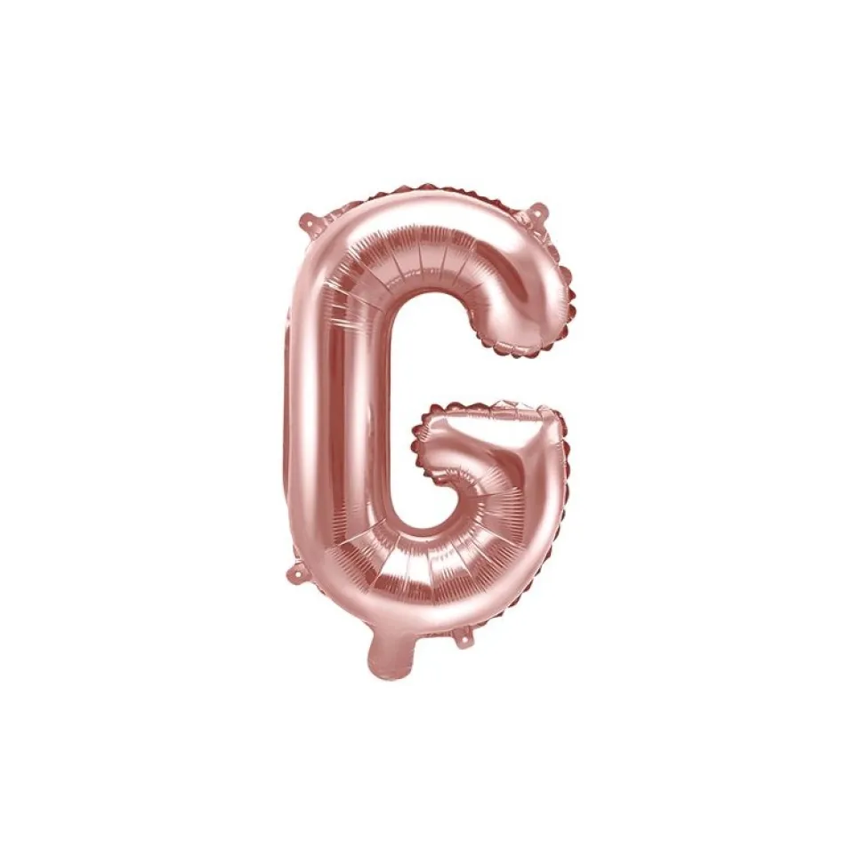 Folienballon Buchstabe "G" roségold 35 cm