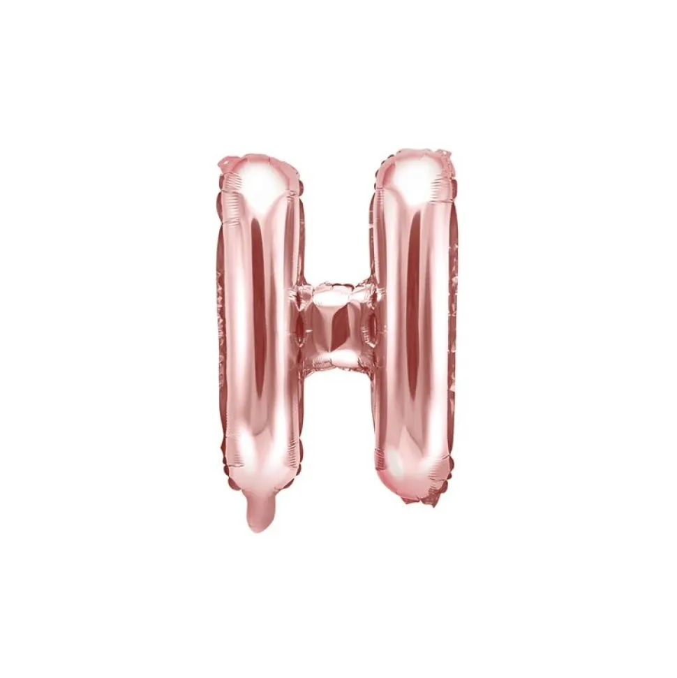 Folienballon Buchstabe "H" roségold 35 cm