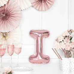 Folienballon Buchstabe "I" roségold 35 cm