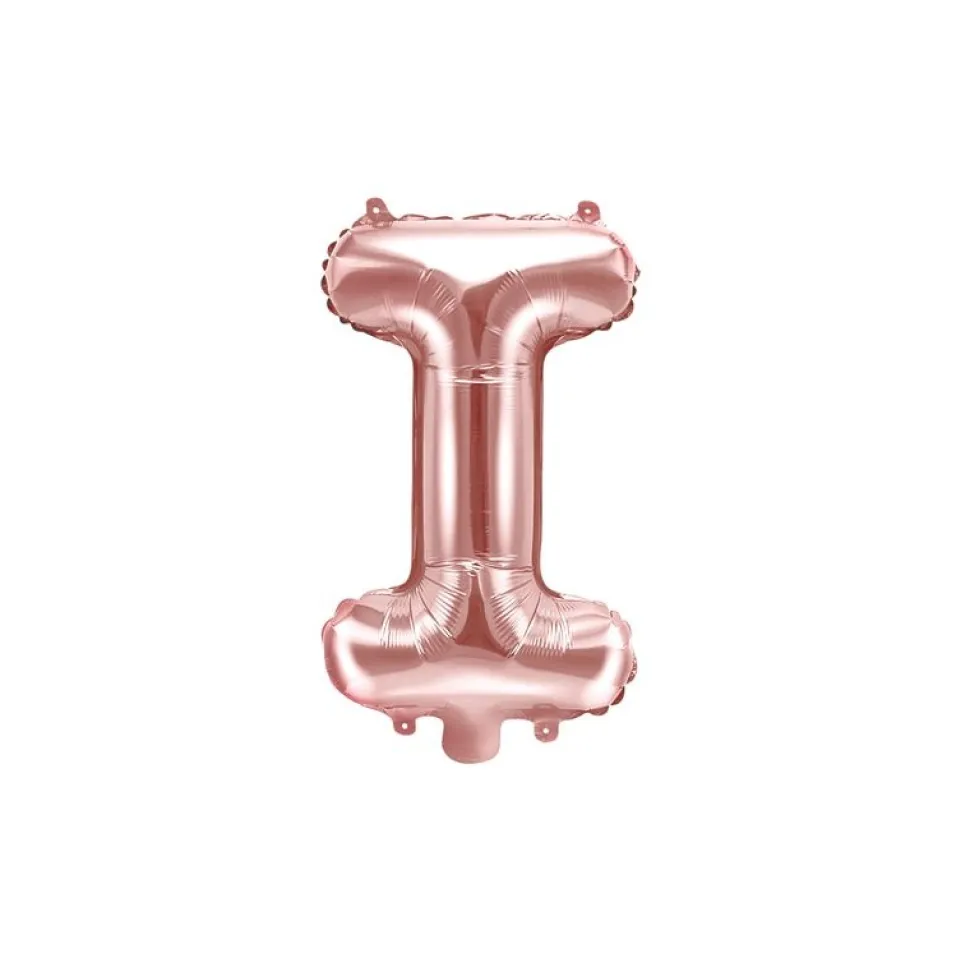 Folienballon Buchstabe "I" roségold 35 cm