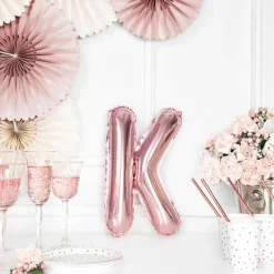 Folienballon Buchstabe "K" roségold 35 cm