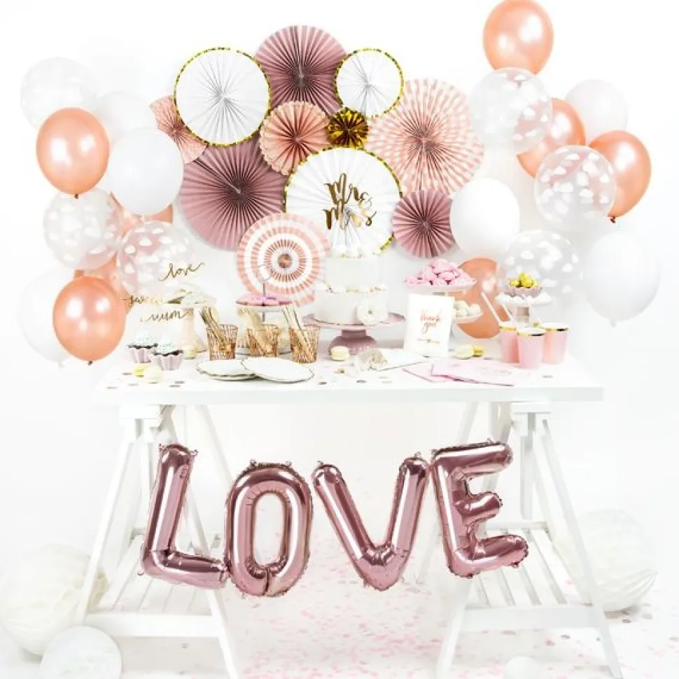 Folienballon Buchstabe "L" roségold 35 cm
