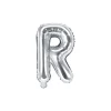 Folienballon Buchstabe "R" silber 35 cm