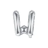 Folienballon Buchstabe "W" silber 35 cm