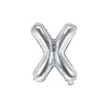 Folienballon Buchstabe "X" silber 35 cm