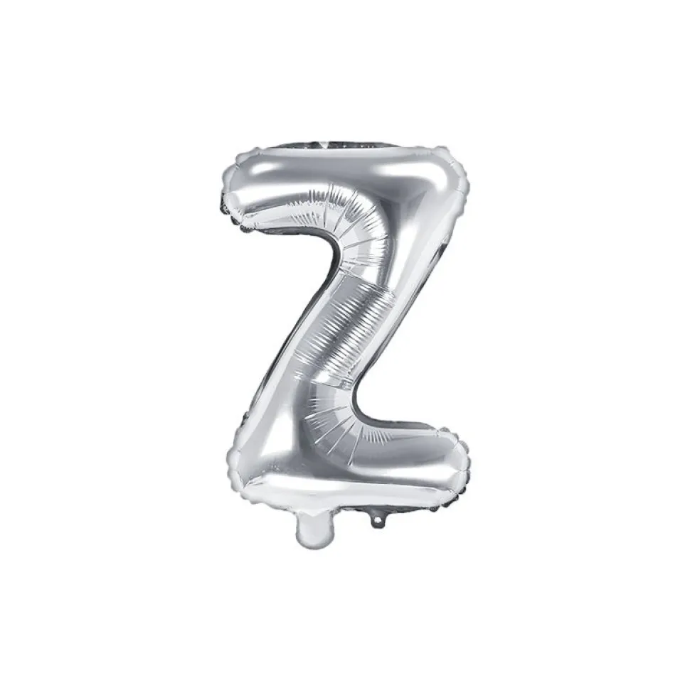 Folienballon Buchstabe "Z" silber 35 cm