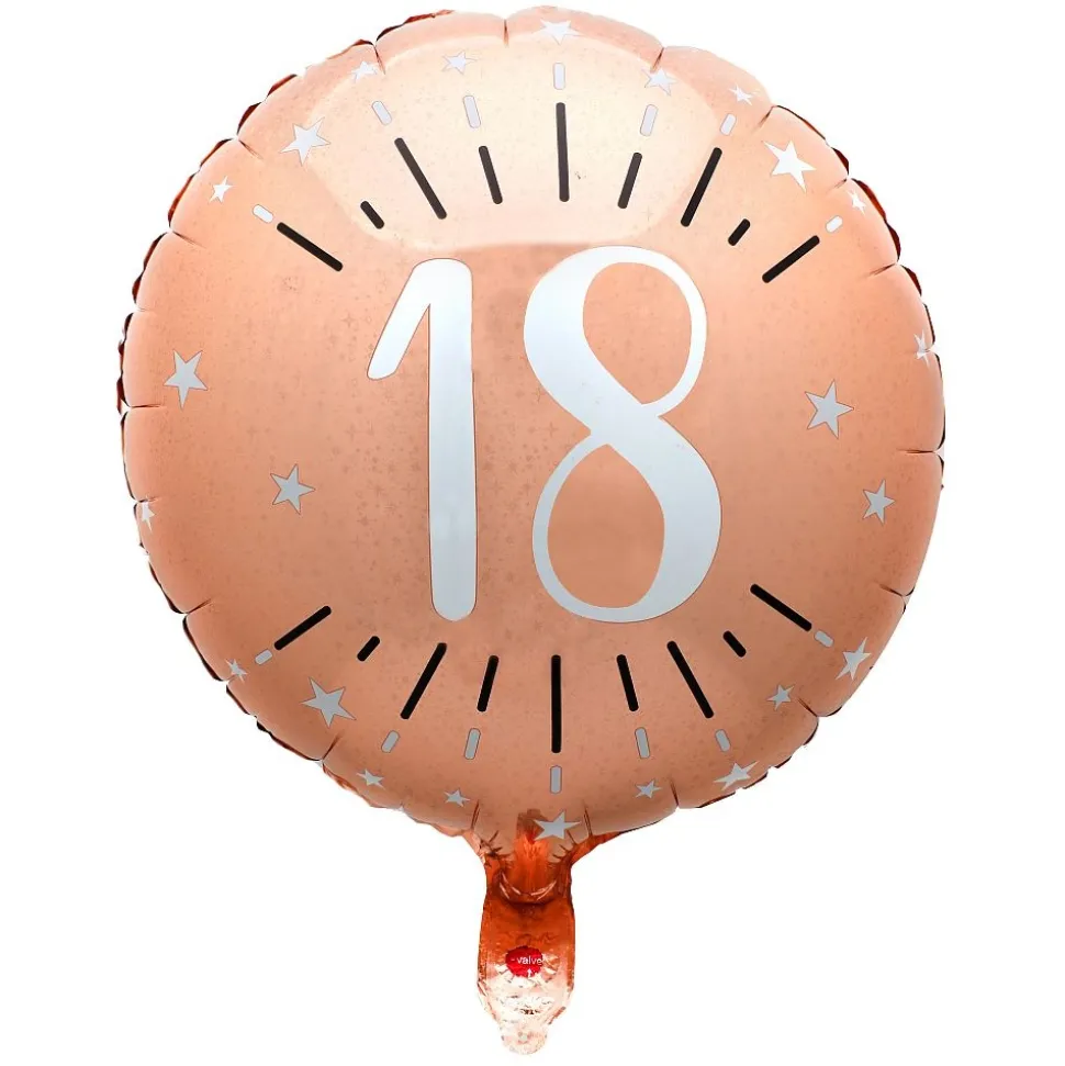 Folienballon "18. Geburtstag" roségold Ø 45 cm