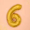 Folienballon "6" gold 35cm