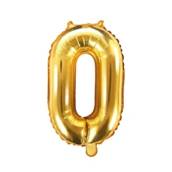 Folienballon "0" gold 35cm