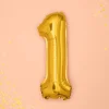 Folienballon "1" gold 35 cm