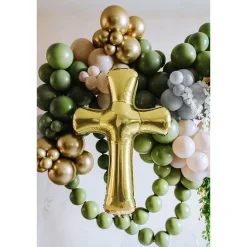 Folienballon goldenes Kreuz 74,5 x 103,5 cm