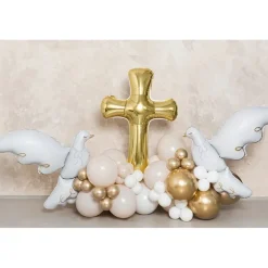Folienballon goldenes Kreuz 74,5 x 103,5 cm