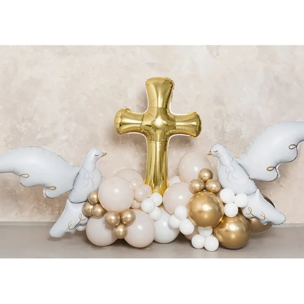 Folienballon goldenes Kreuz 74,5 x 103,5 cm