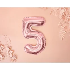 Folienballon "5" roségold 35 cm