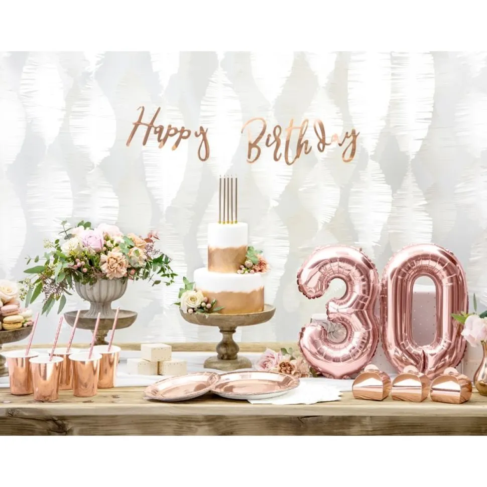 Folienballon Set 30. Geburtstag roségold