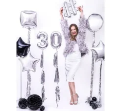 Folienballon "#" Zeichen silber 35 cm