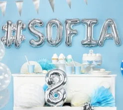 Folienballon "#" Zeichen silber 35 cm