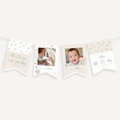 Fotogirlande Baby Meilensteine "Schäfchen mit Blüten"