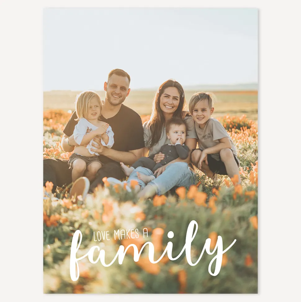 Fotoposter "Love makes a familiy" als Download oder Druck