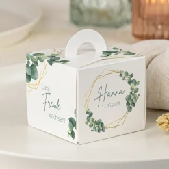 Gastgeschenk Anzuchtset Box "Eukalyptus Geometrie"