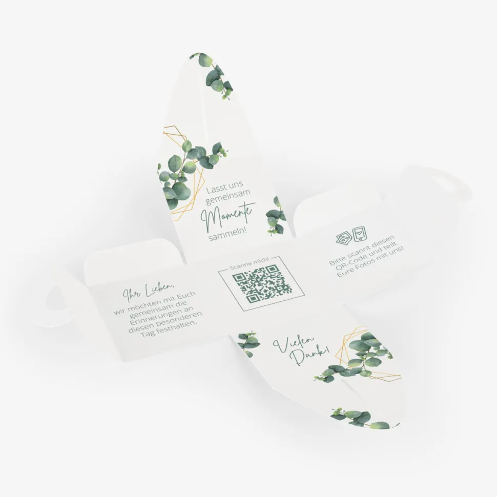 Gastgeschenk Anzuchtset Box "Eukalyptus Geometrie"