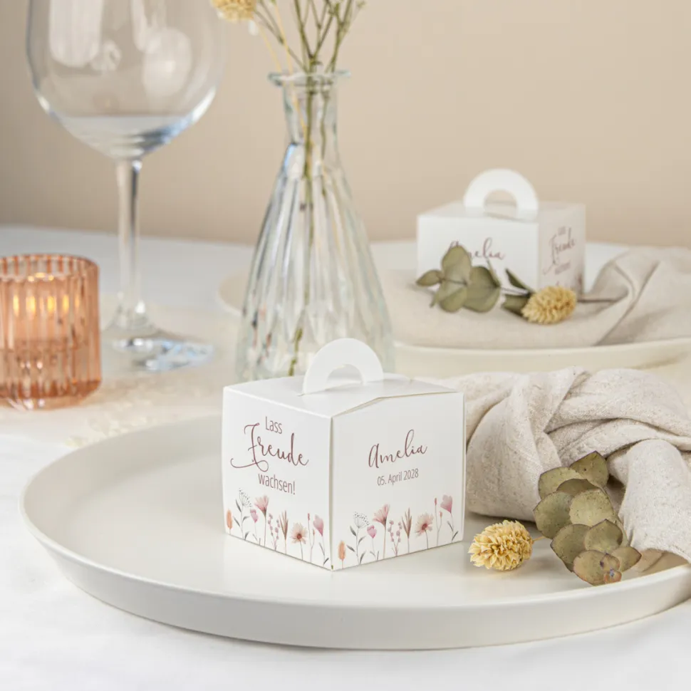 Gastgeschenk Anzuchtset Box "Wild Flowers"