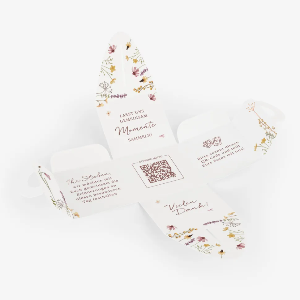 Gastgeschenk Anzuchtset Box "Wildromantische Blüten"